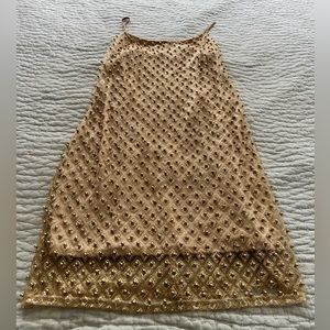 Windsor Gold Beaded Dress Size Large NWT